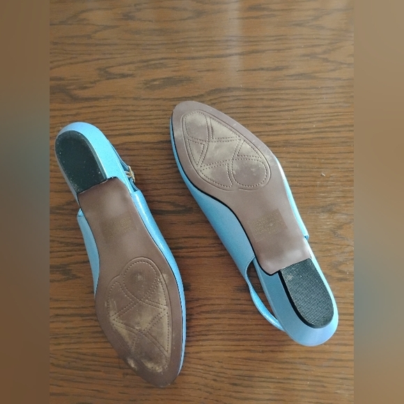BFA Classics Women's Light Blue Slingback Heels 1.5" Man-made Materials 8.5M - Picture 4 of 8
